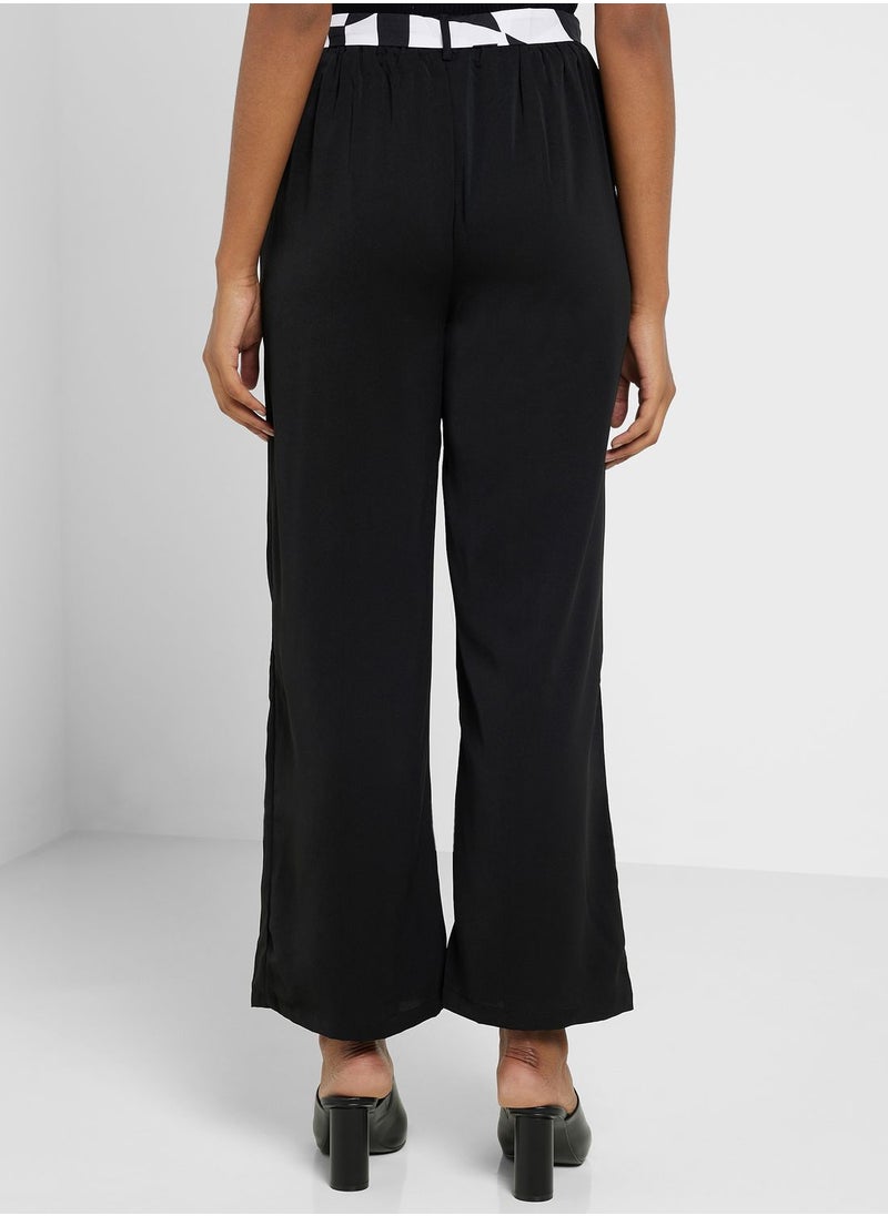 ELLA - Wide Leg Belted Pants - Image 1