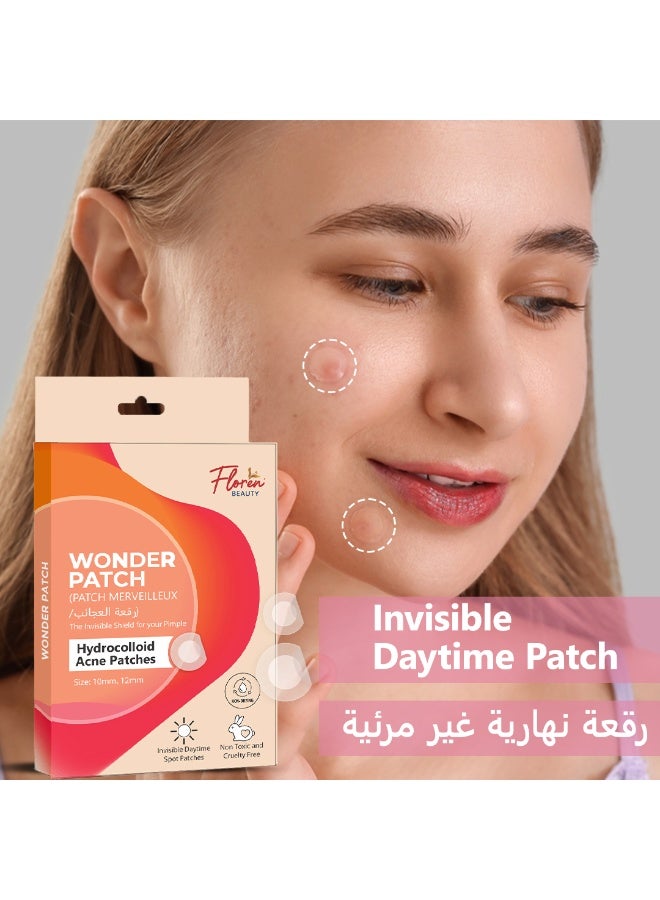 Floren Acne Patch Daytime & Overnight – Thicker Hydrocolloid acne patches, Drug-Free (30 Dots) - Image 3