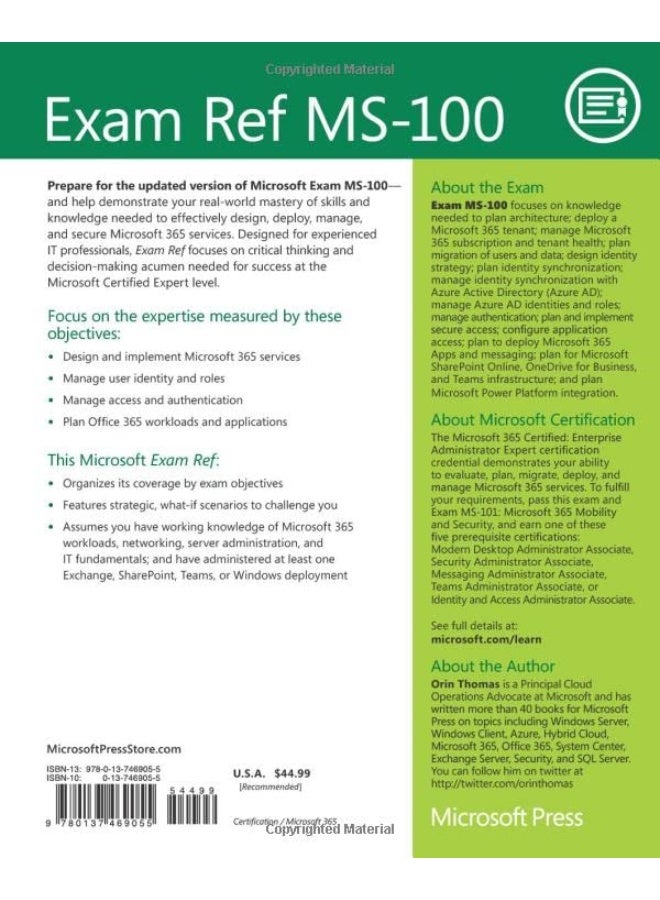 Exam Ref MS-100 Microsoft 365 Identity and Services - Image 2