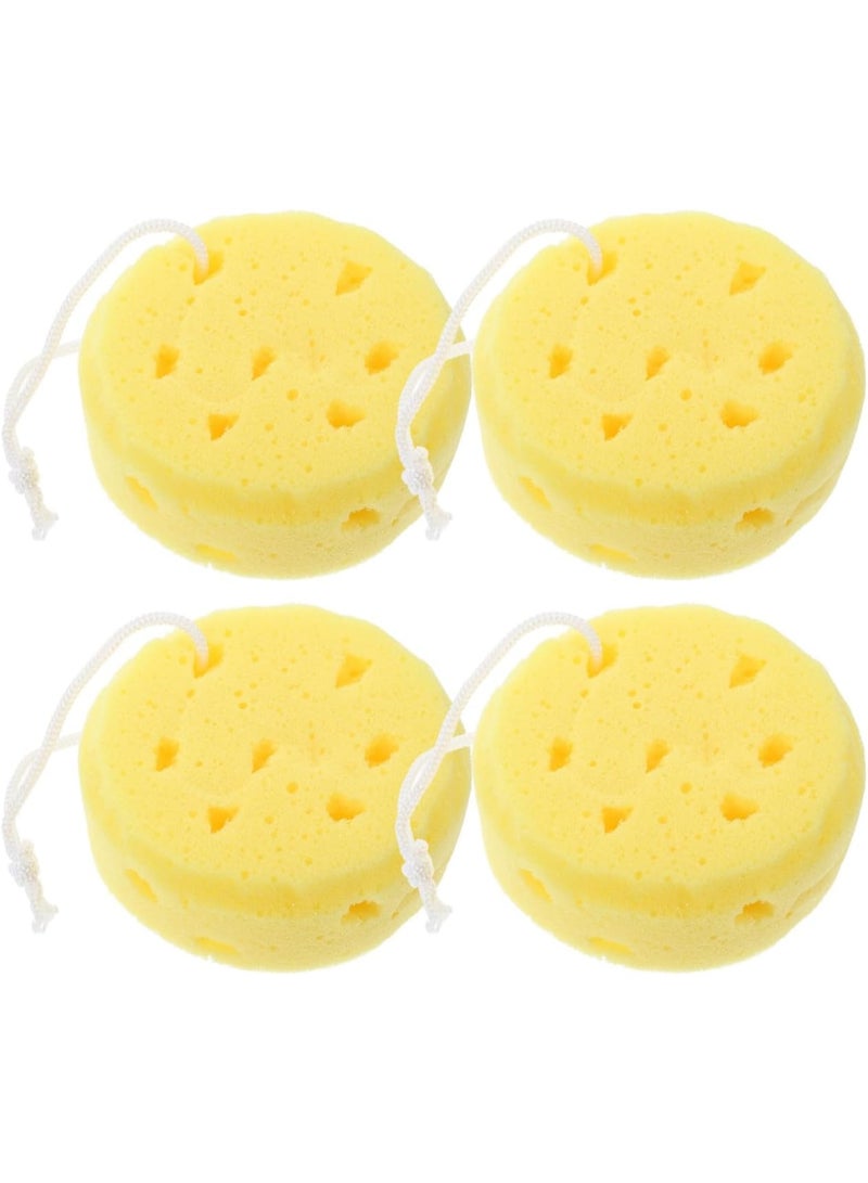 Deep Cleansing Body Loofah Sponge, Natural Colors, for Bath and Shower, Multiple Textures for Gentle and Deep Exfoliation, Generous and Rich Lather, (Pack of 4) - Image 1