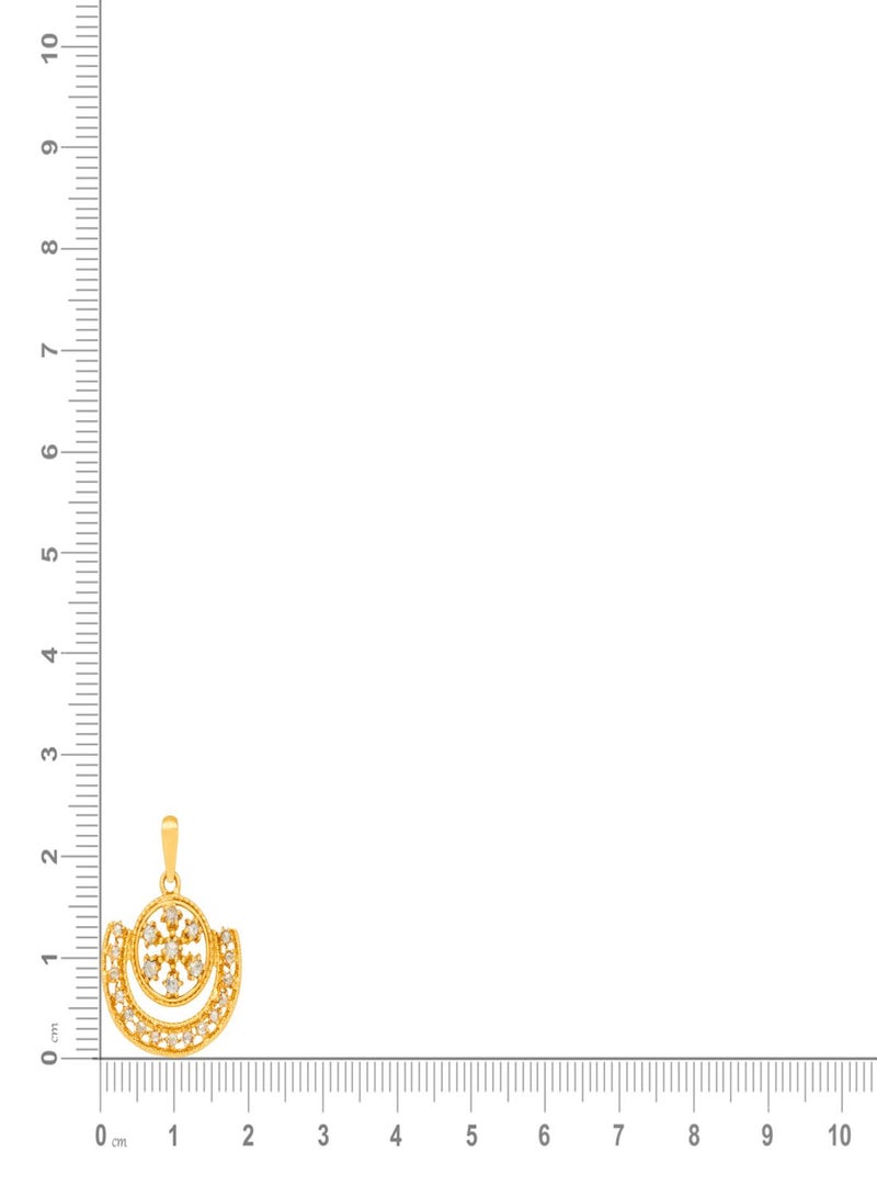 Malabar Gold and Diamonds 22 Carat 916 Purity Yellow Uncut Diamond Pendant EGNREG324PN5Y for Women  - Image 5