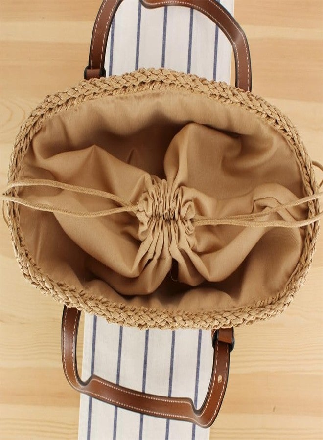 Caistre Straw Tote Bag for Women - Summer Shoulder Bag, Beach Hobo Bag, Handwoven Straw Bag, Purse with Top Handle - 2024 Beach Bags - Image 3