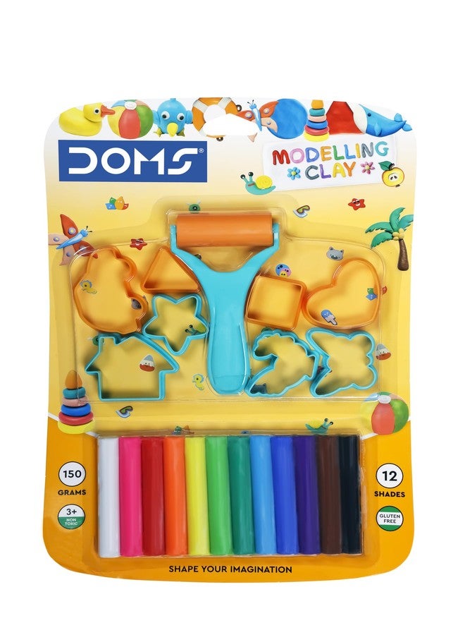 Doms Modelling Clay 12 Shades New, Multicolor - Image 1