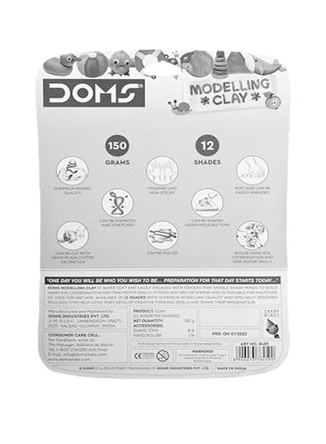 Doms Modelling Clay 12 Shades New, Multicolor - Image 2