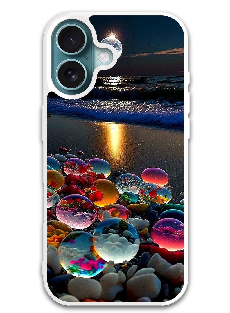 Theodor Protective Case Cover For APPLE IPHONE 16 Stone Beach (White Bumper) - Image 1