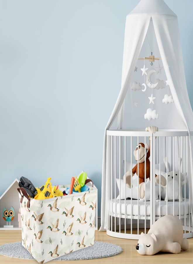 LIKEYO Mallard Duck Storage Basket - Mallard Duck Room Decor, Cute Waterproof Laundry Basket Storage Bin Collapsible Nursery Hamper Toy Box Decorative Hunting Decor for Bathroom Nursery Room Bedroom - Image 3