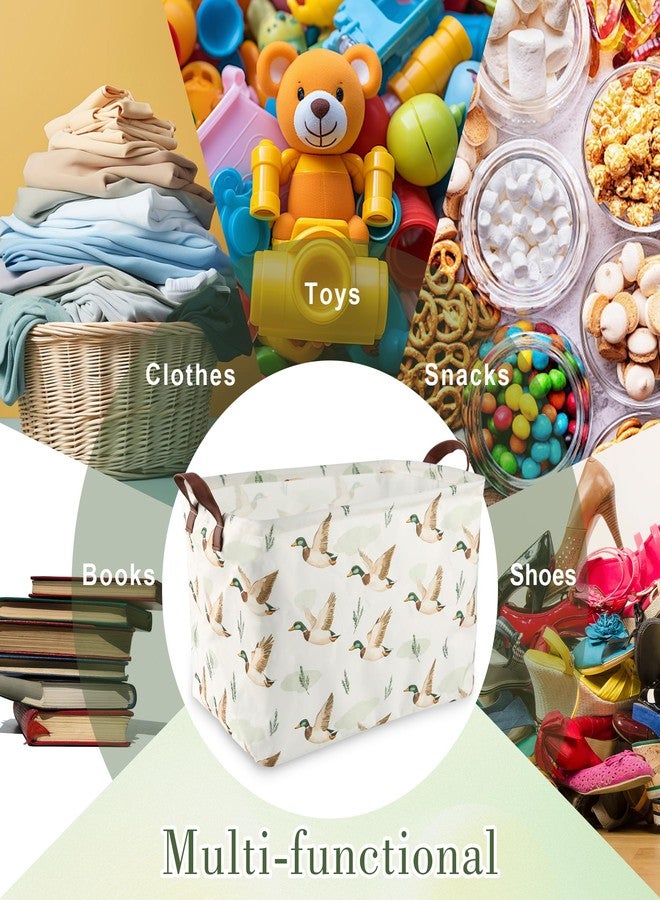 LIKEYO Mallard Duck Storage Basket - Mallard Duck Room Decor, Cute Waterproof Laundry Basket Storage Bin Collapsible Nursery Hamper Toy Box Decorative Hunting Decor for Bathroom Nursery Room Bedroom - Image 5