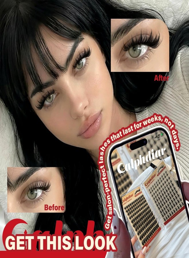 Calphdiar Lash Clusters Wispy & Manga Eyelash Clusters 8-18MM DIY Volume Lash Extensions C Curl Individual Lashes for Daily Wear & Glam Looks Reusable Lash Clusters for Beginners - Image 5