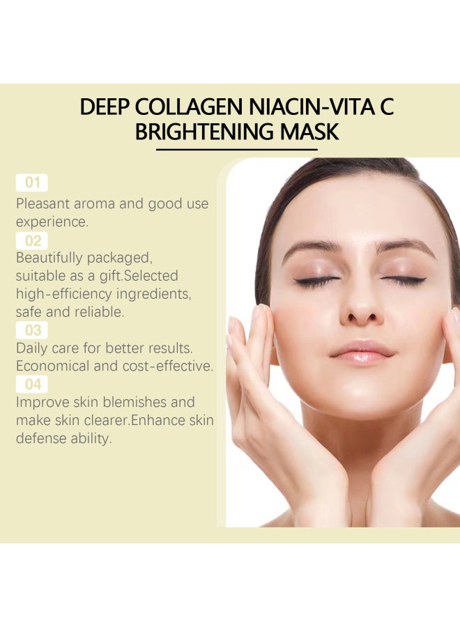 EELHOE Niacinamide Vitamin C Mask Hydrating And Moisturizing Facial Skin Daily Skin Care Beauty Mask - Image 4