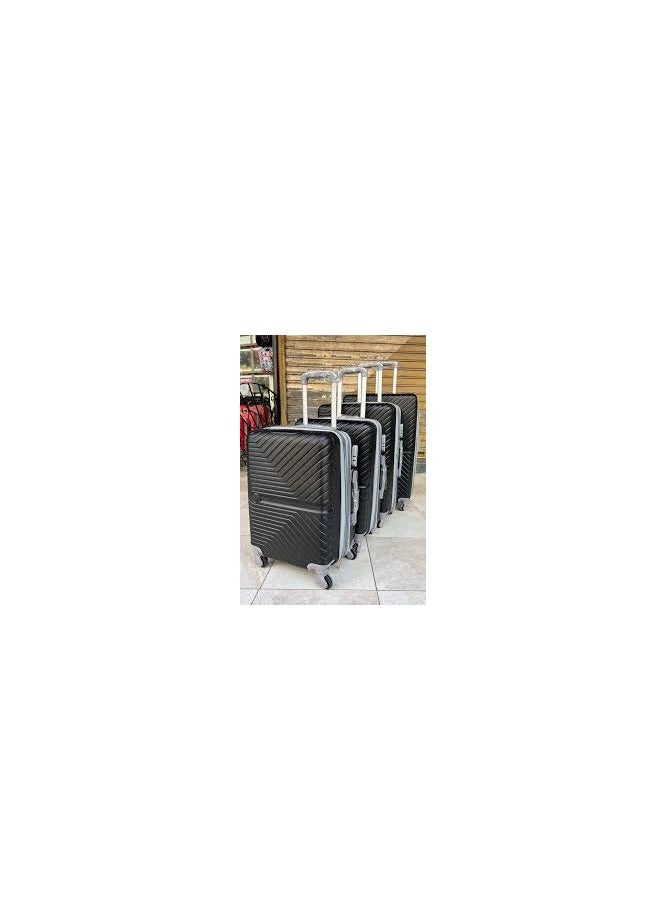 milano Milano ABS Trolley Travel Bag 4 Pcs Set 0428 Black  - Image 3