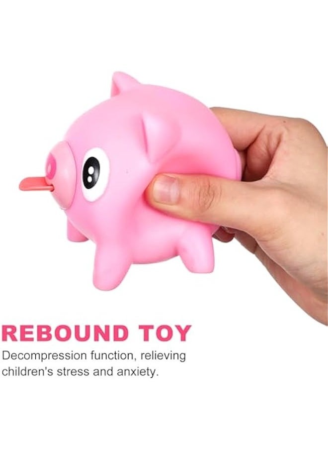 Generic - 5Pcs Screaming Toy s Squeeze Tongue Toy Animal Ball Tongue Out Toy with Sound Screaming Decompression Toy Rubber Squeaky Toys Squeeze Puppy Office Stress Toy for Goodie Bag Stuffer - Image 1