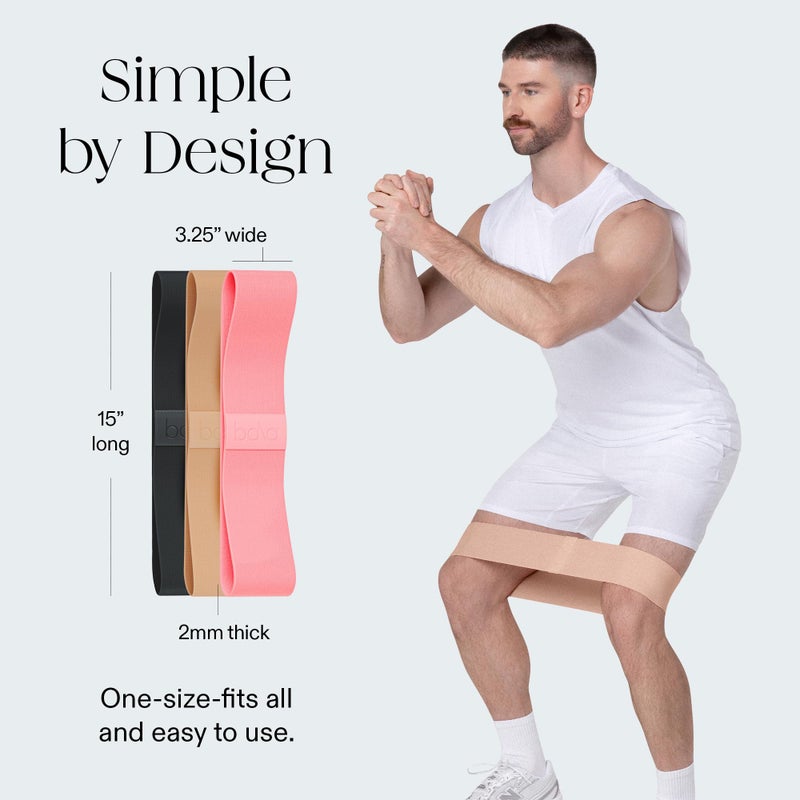 Bala Booty Bands Resistance Bands for Women & Men - Elastic Exercise Bands for Working Out - Wrist, Ankle, Legs & Booty Bands - Workout Resistance Bands for Yoga, Pilates, Strength Training - Image 4