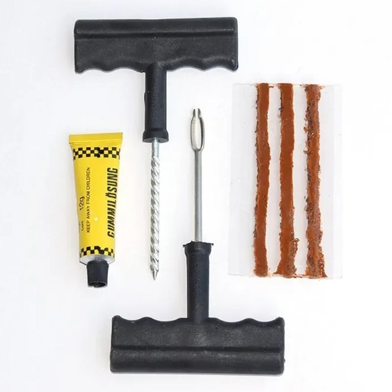OTO2EYE Tubeless Tyre Puncture Repair Kit with Solution and Puncture Repair Strips for Car, Bike, SUV, & Motorcycle Tubeless Tyre Puncture Repair Kit 3 Stirps - Image 5
