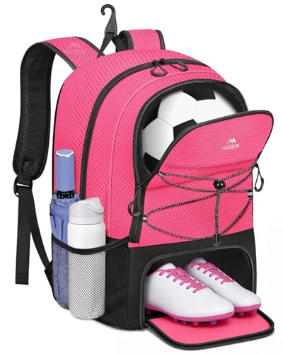 MATEIN Girls Soccer Backpack Large Basketball Bag with Ball Holder Shoe Compartment for Tournament Game Day Lightweight Youth Sports Bag with Fence Hook Fits 156 Inch Laptop Soccer Team Gifts - Image 1