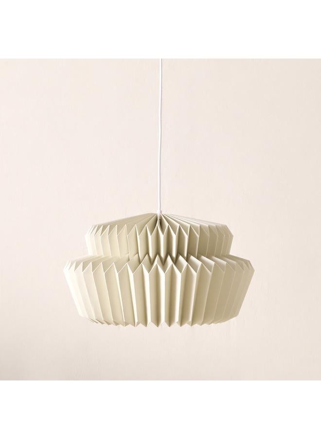 هوم بوكس مصباح تاشا المعدني المعلق مع مظلة وغطاء ورقي - 40x22x150 سم - Image 1