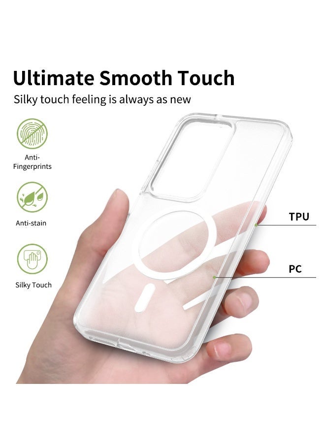 فانكالو حافظة هاتف مغناطيسية لهاتف Xiaomi Redmi 15 5G مع ظهر شفاف مطفي، غلاف هاتف واقي نحيف - Image 2