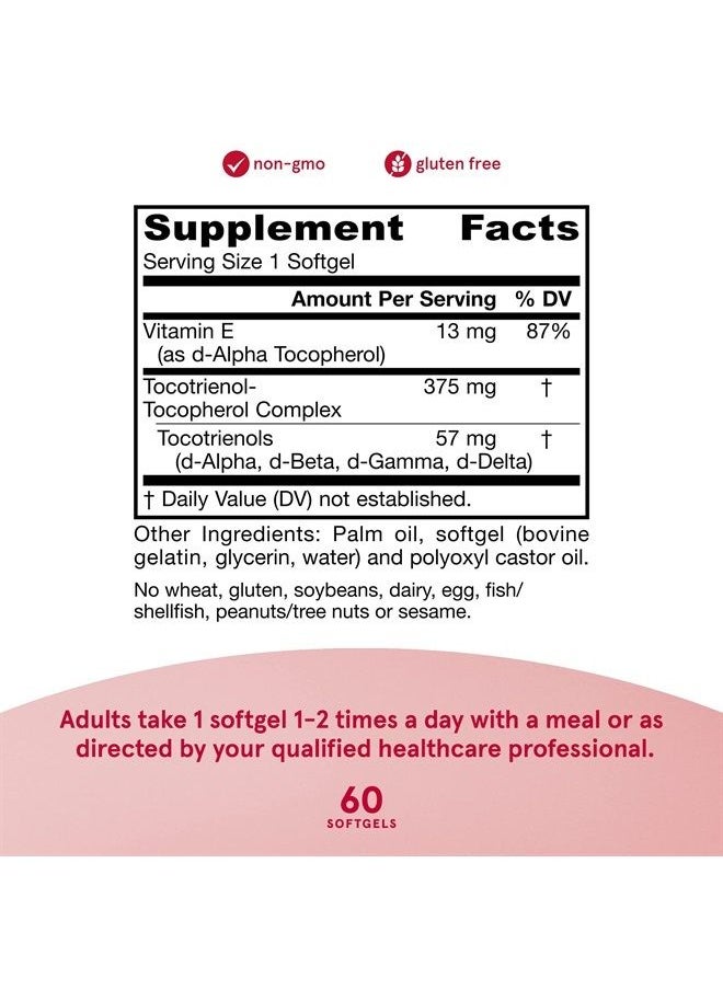 jarrow formulas - Toco-Sorb - 60 Softgels - Cardiovascular Health & Brain Function Support - High Absorption Formula - Mixed Tocotrienols & Vitamin E Supplement - Up to 60 Servings - Image 1
