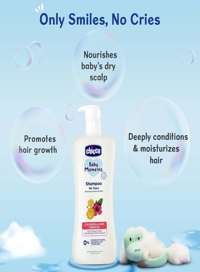 Chicco Baby Moments Shampoo for Tear-Free Bath Times, New Advanced Formula with Natural Ingredients, Suitable for Baby’s Tangle Free, Smooth Hair, No Phenoxyethanol and Parabens (200ml) - Image 1
