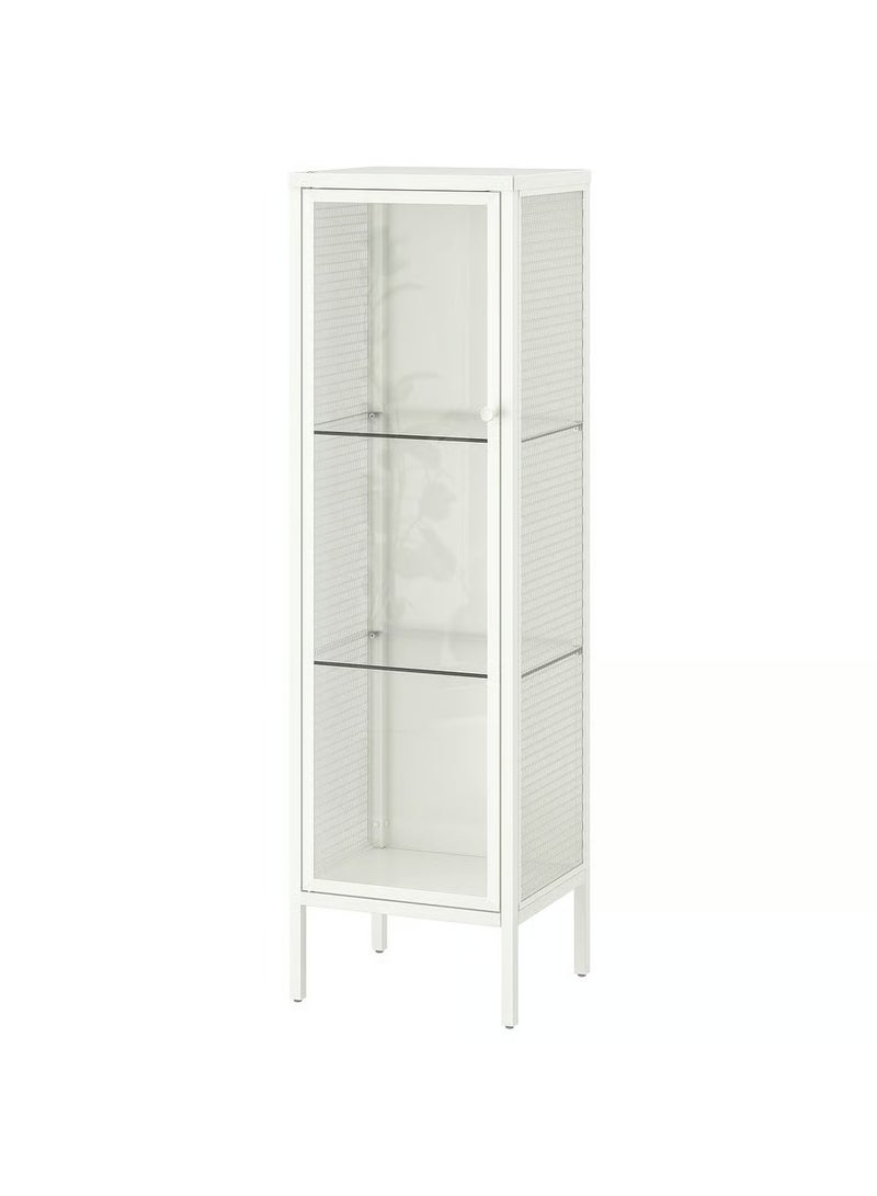 Generic Storage Glass Door Cabinet, Display Shelving Unit White, 34x30x116 cm  - Image 2
