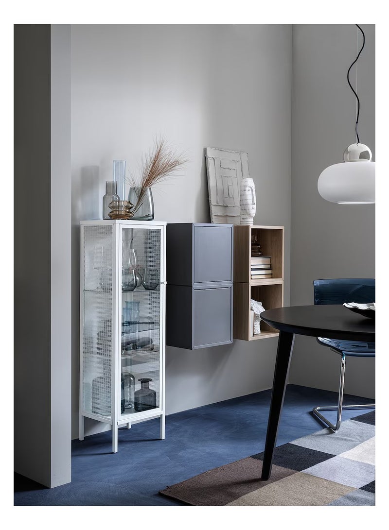 Generic Storage Glass Door Cabinet, Display Shelving Unit White, 34x30x116 cm  - Image 5