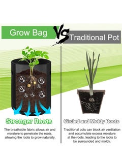 Generic 2 Pack 7 Gallon Potato Grow Bags, Potato Growing Bags with Handles and Access Flap, Thickened Nonwoven Plant Grow Bags for Potato  - Image 4