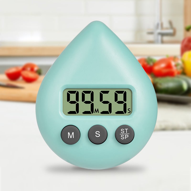 New water drop electronic timer timer reminder student learning Cartoon creative timer(Light green) - Image 1