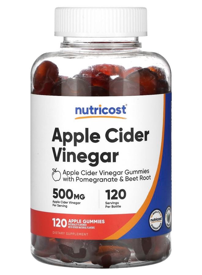 Nutricost Apple Cider Vinegar Gummies Apple 500 mg 120 Gummies