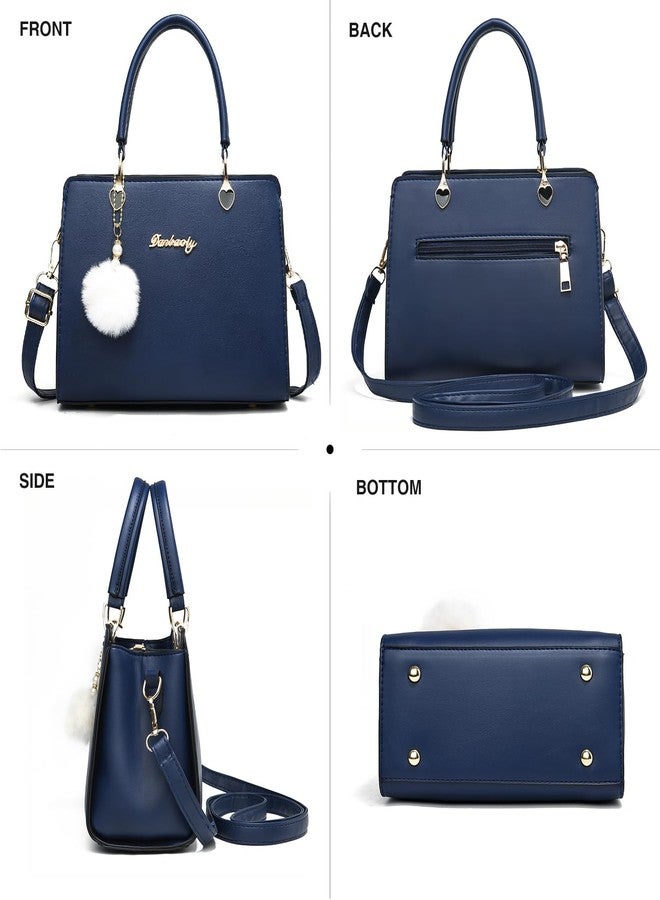 Xiaoyu Fashion Purses and Handbags for Women Ladies Small Crossbody bag Top Handle Satchel Shoulder Bags Totes (Dark Blue) - Image 5