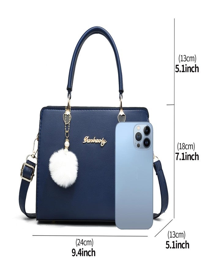 Xiaoyu Fashion Purses and Handbags for Women Ladies Small Crossbody bag Top Handle Satchel Shoulder Bags Totes (Dark Blue) - Image 4