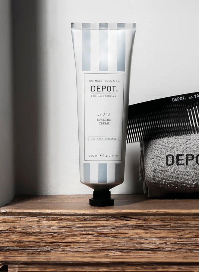 Depot كريم تصفيف متعدد الاستخدامات - يوفر تثبيت متوسط، يقلل من التجاعيد ويضيف لمعة، يمكن استخدامه على جميع أنواع الشعر (125 مل) - Image 2