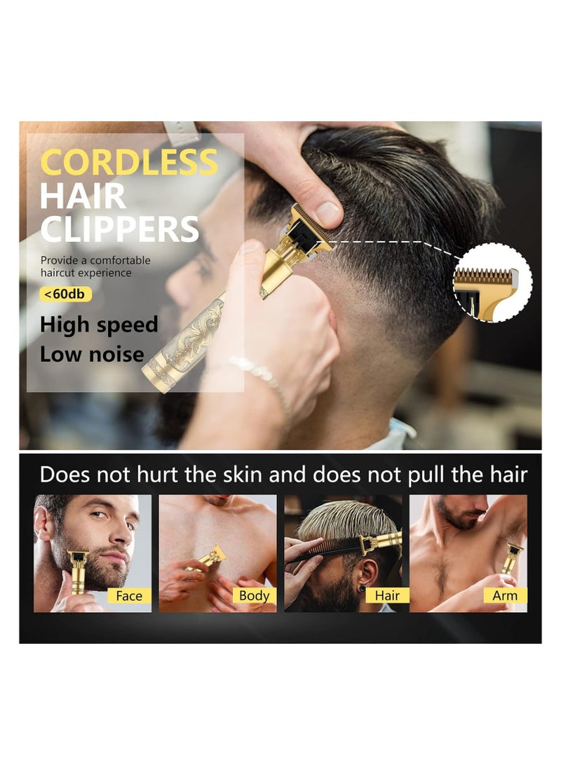 7 Piece Professional Adjustable Blade Clipper Set Gold - Image 2