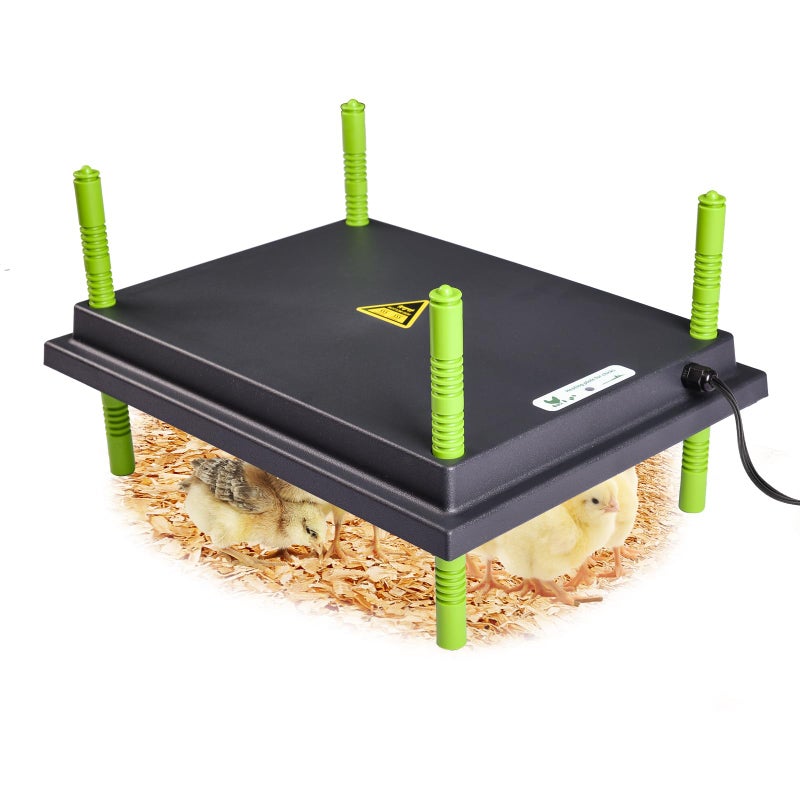 Tetuga Chick Heating Plate - 12 x 16 Inch Chicken Heater Plate for Chicks with Adjustable Height & Angle - 30W Safer Than Brooder Lamp Warms Up to 40 Chicks - Image 1
