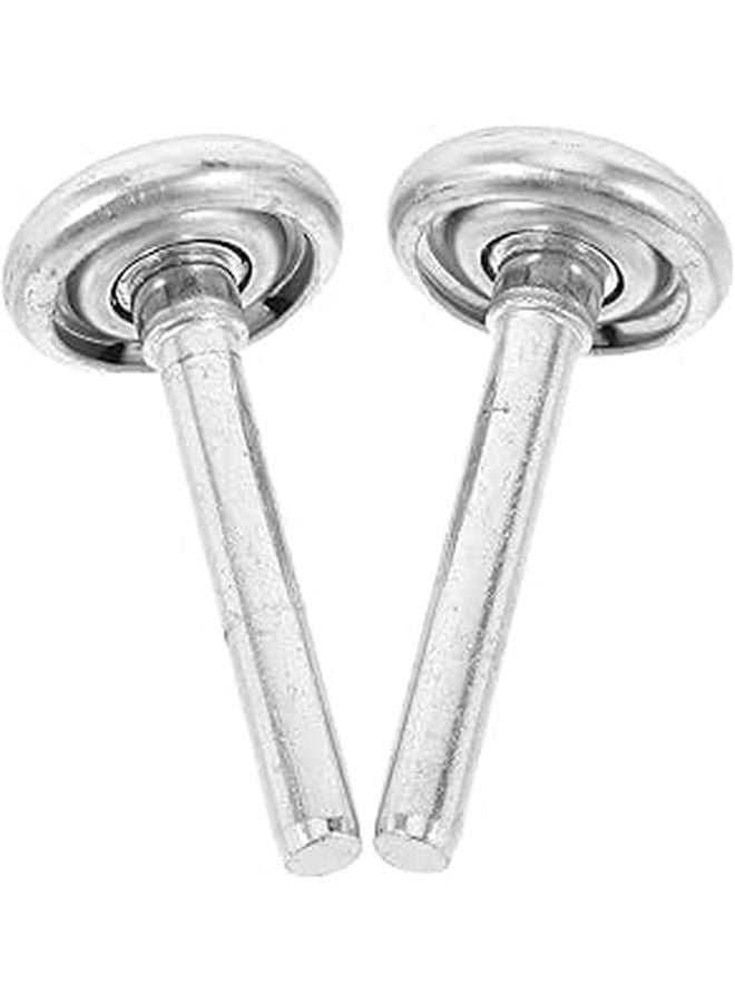 2Pcs Garage Door Rollers Replacement Metal Quiet Bearing Stem Smooth Operation - Image 1