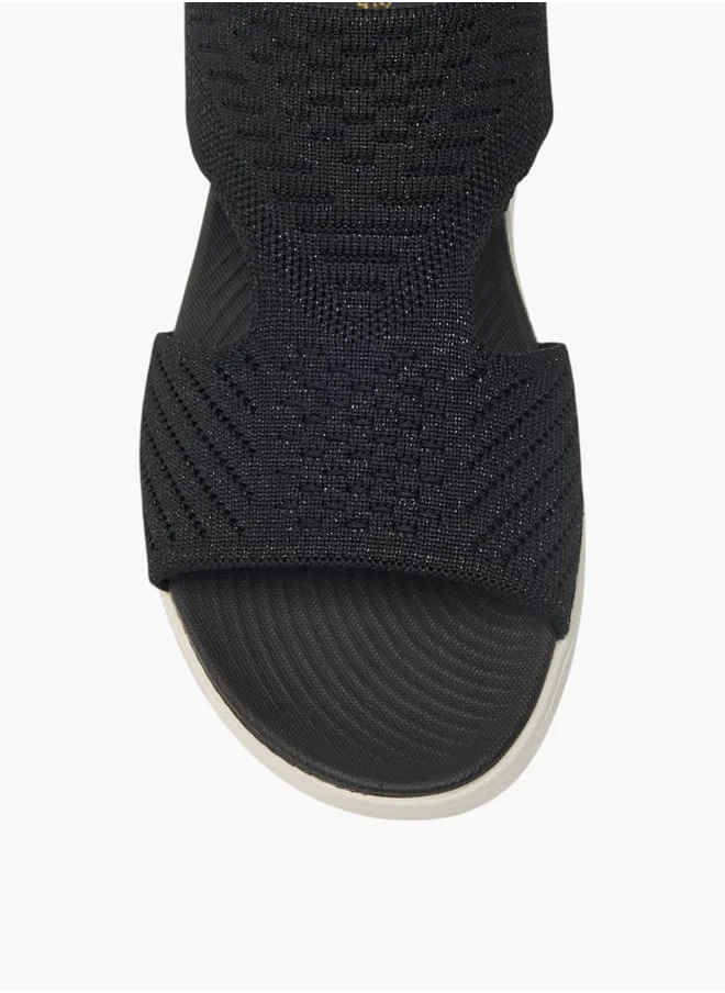 فلورا بيلا من شو إكسبرس Women's Textured Strap Sandals with Wedge Heels