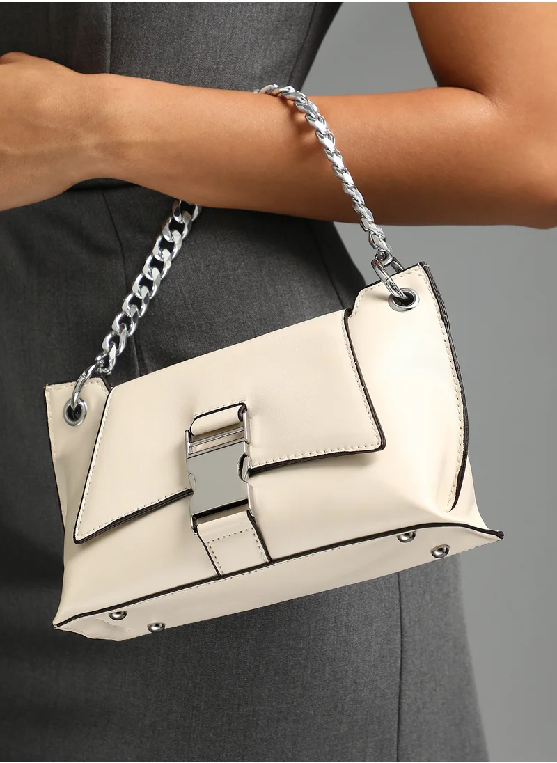 صوص هاوت Women's The Indus-Slouch Hand Bag - Cream White