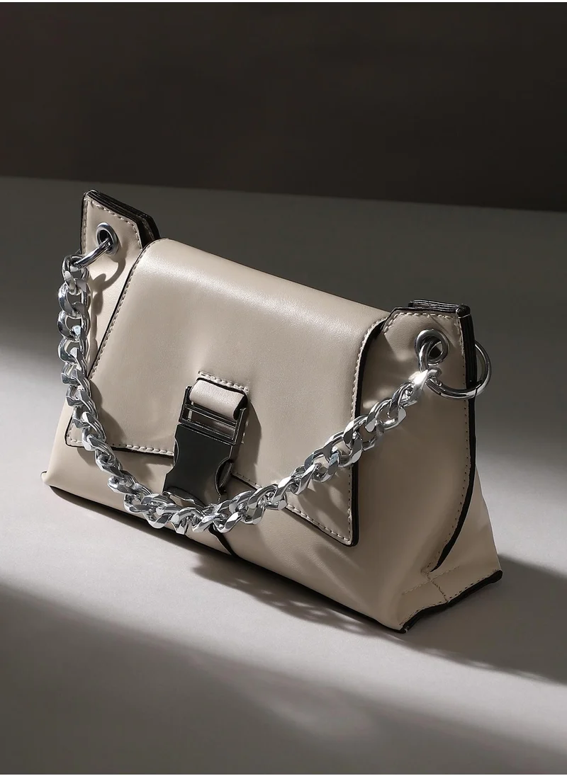 صوص هاوت Women's The Indus-Slouch Hand Bag - Cream White