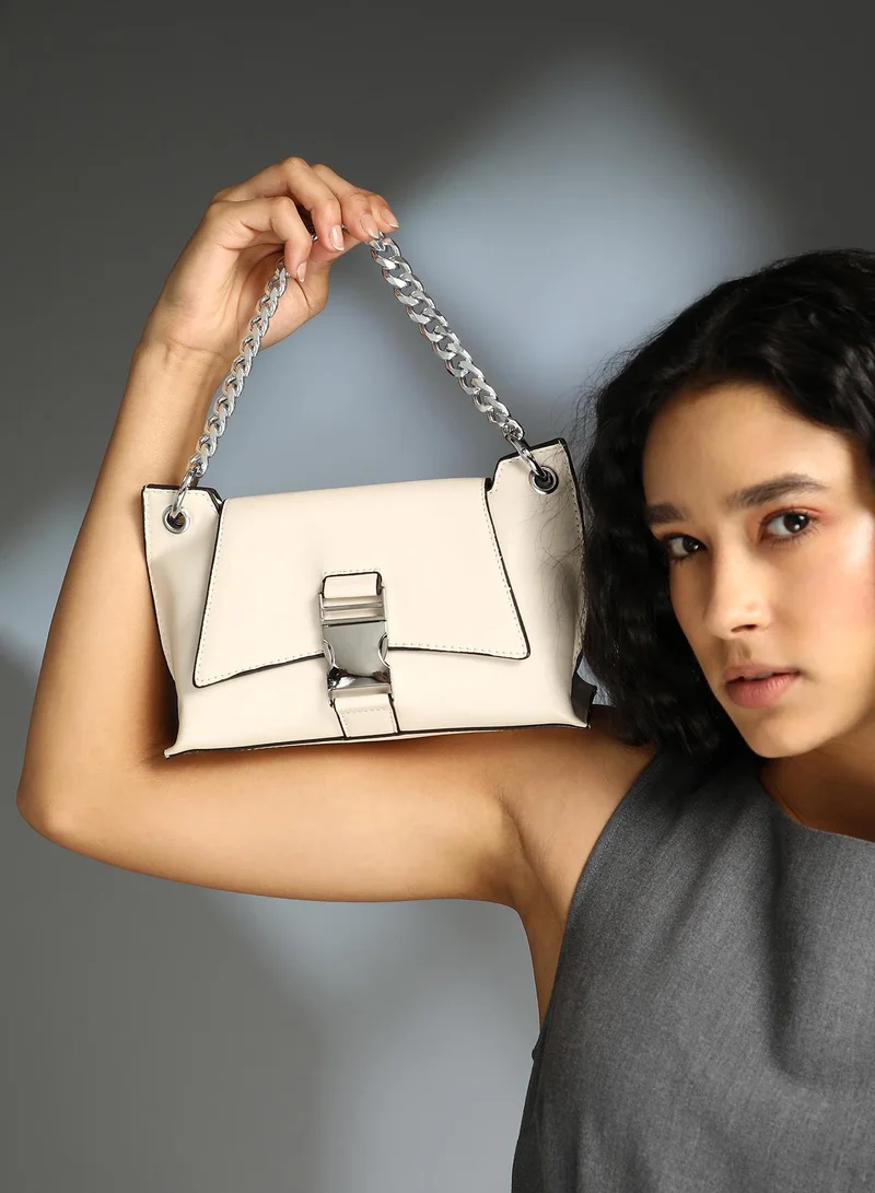 صوص هاوت Women's The Indus-Slouch Hand Bag - Cream White