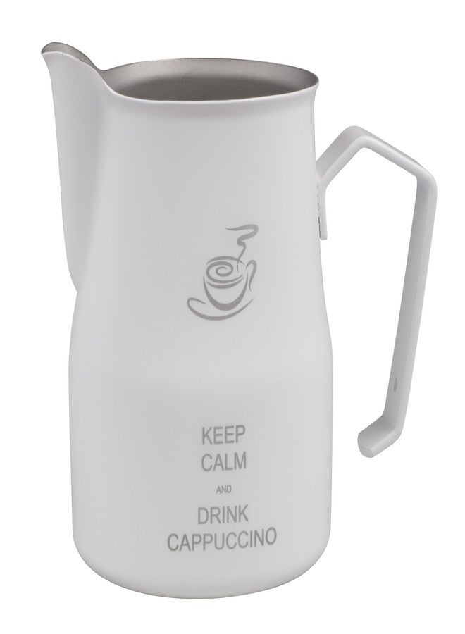 Motta Keep Calm Milk Pitcher, White, 75ml