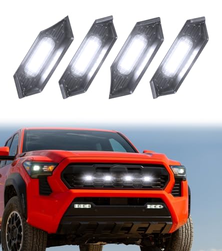NEOXIST Direct-Snap LED Grill Lights for 2024 2025 2026 Toyota Tacoma 4th Gen Accessories Raptor Grille Light Bar, Only Fits TRD Sport/Off Road/PreRunner (White) - Image 1