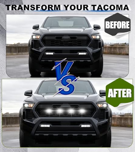 NEOXIST Direct-Snap LED Grill Lights for 2024 2025 2026 Toyota Tacoma 4th Gen Accessories Raptor Grille Light Bar, Only Fits TRD Sport/Off Road/PreRunner (White) - Image 3
