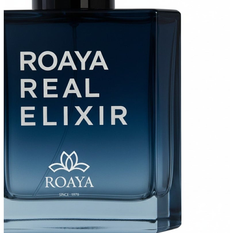 رؤيا عطر ROAYA REAL ELIXIR رائحة نظيفة ومنعشة تعكس الأناقة والثقة بلمسة فاخرة – 100 مل - Image 2