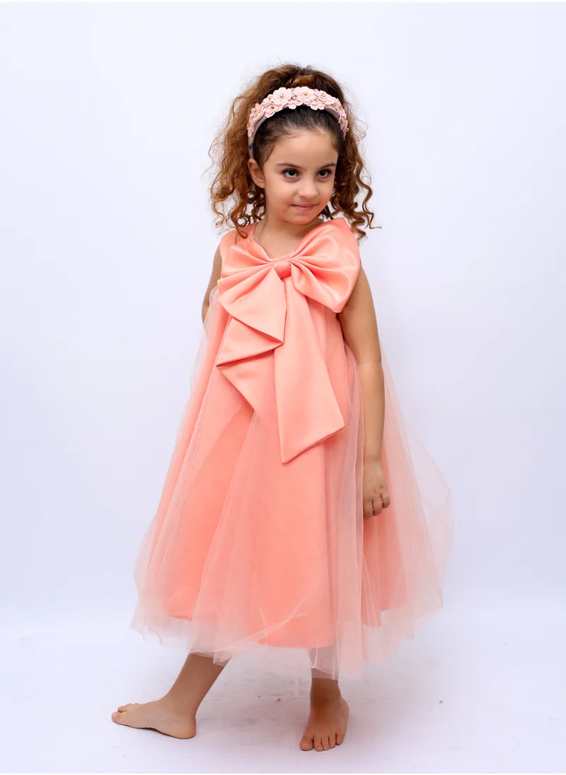 دىدانيالا Big Bow Front party dress Peach