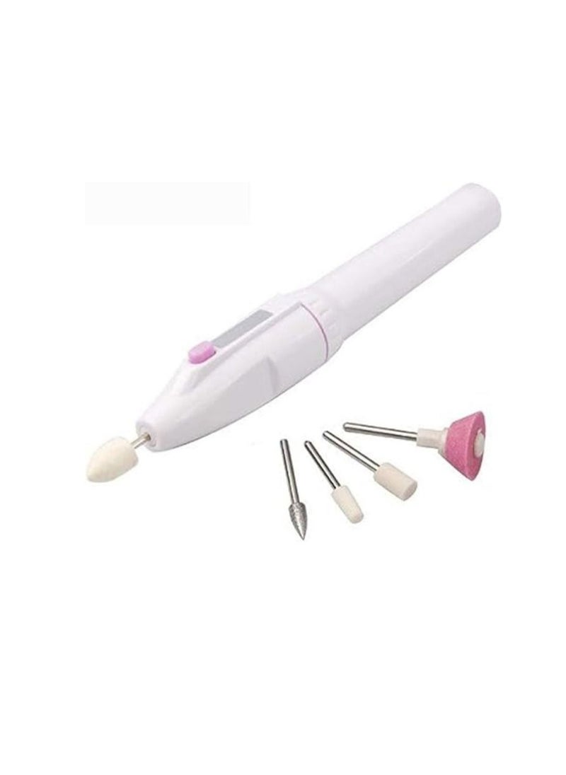 Generic Electric nail file and polisher with white replacement head  - Image 1