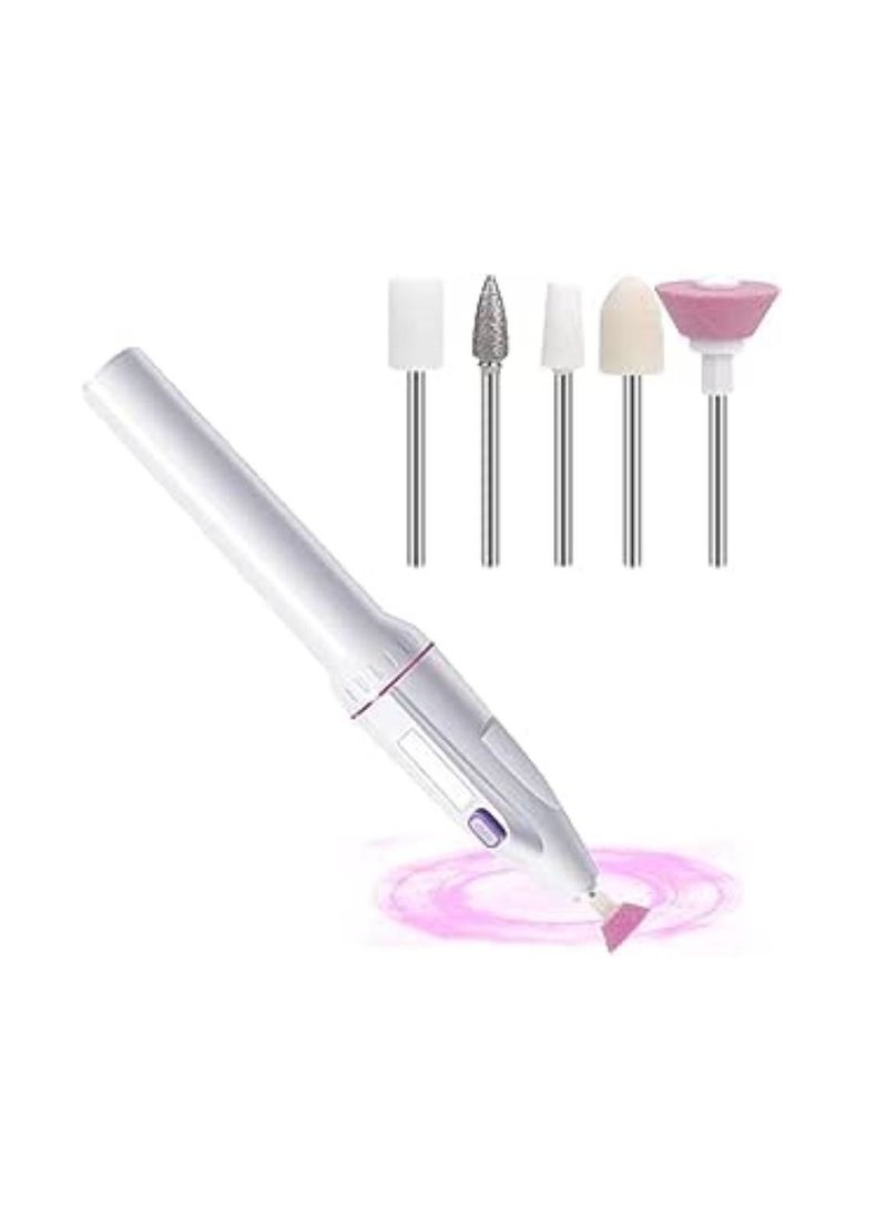 Generic Electric nail file and polisher with white replacement head  - Image 2
