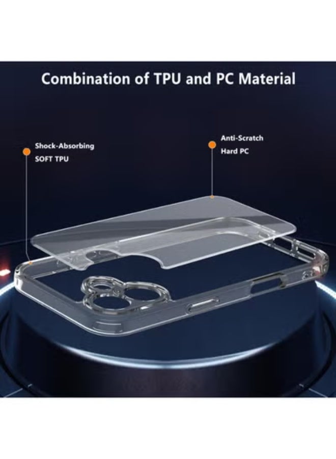 JAJEEK Designed for iPhone 17 Case – Clear Slim Shockproof Protective Cover with Anti-Yellowing Finish, Military-Grade Drop Protection & [2 Pack] 9H Tempered Glass Screen Protectors, Fingerprint Unlock Support - Image 2