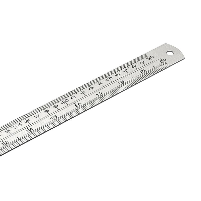 500mm Dual Scale Engineering Drafting Ruler Steel Construction Metric Imperial Accuracy - Image 1