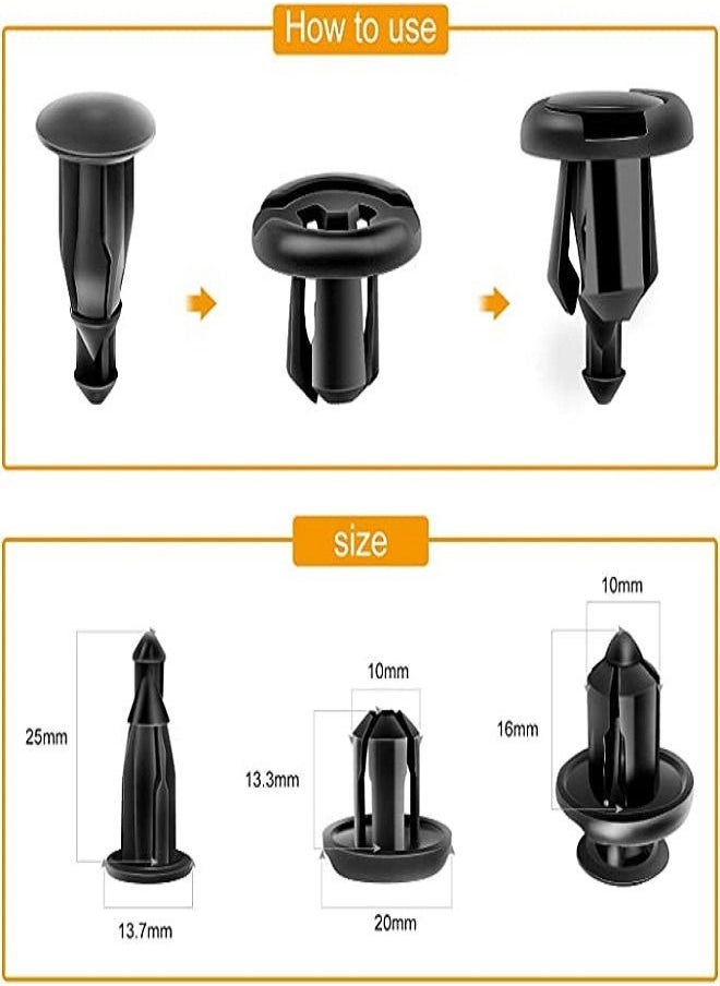 E COMMERCE  BAG 625 Pieces Car Push Retainer Clips & Plastic Fasteners Kit, Sturdy And Durable Nylon Material Universal Fit Kit For All Vehicles  - Image 5