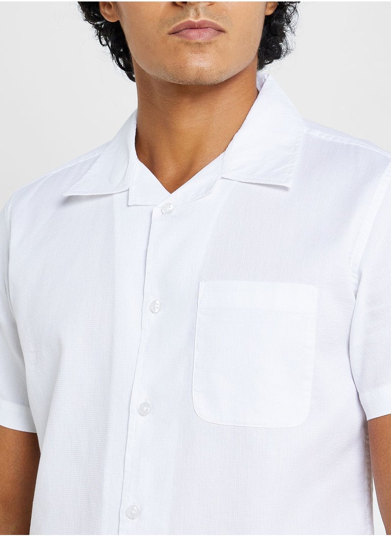 Seventy Five - Pure Cotton Casual Double Pocket Shirt - Image 1