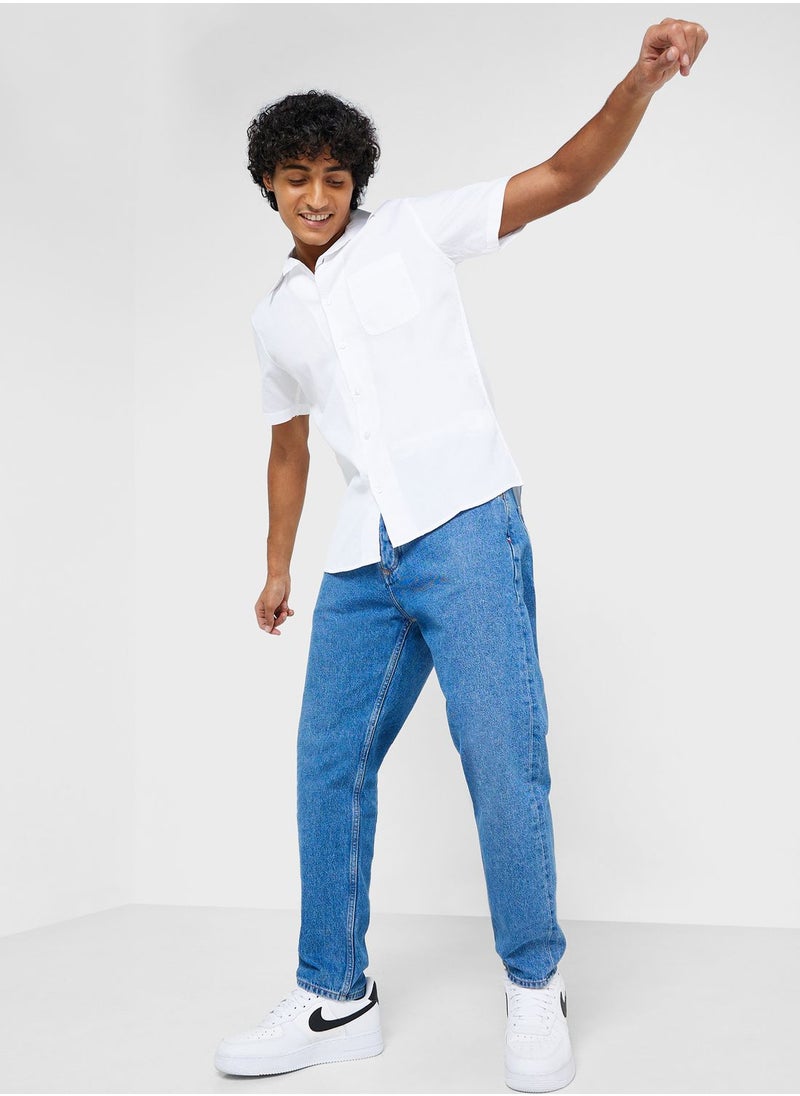 Seventy Five - Pure Cotton Casual Double Pocket Shirt - Image 1