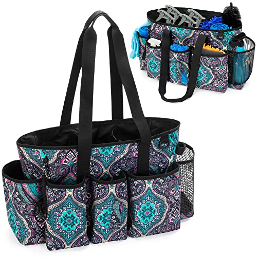 LoDrid Professional Cleaning Tote Caddy for Cleaning Supplies, Cleaning Bag Organizer with Dividers and Handle Strap for Housekeepers Work, Totem, (Bag Only) - Image 1
